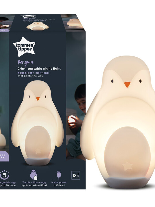 Tommee Tippee Penguin 2 in 1 Portable Nursery Night Light image number 1